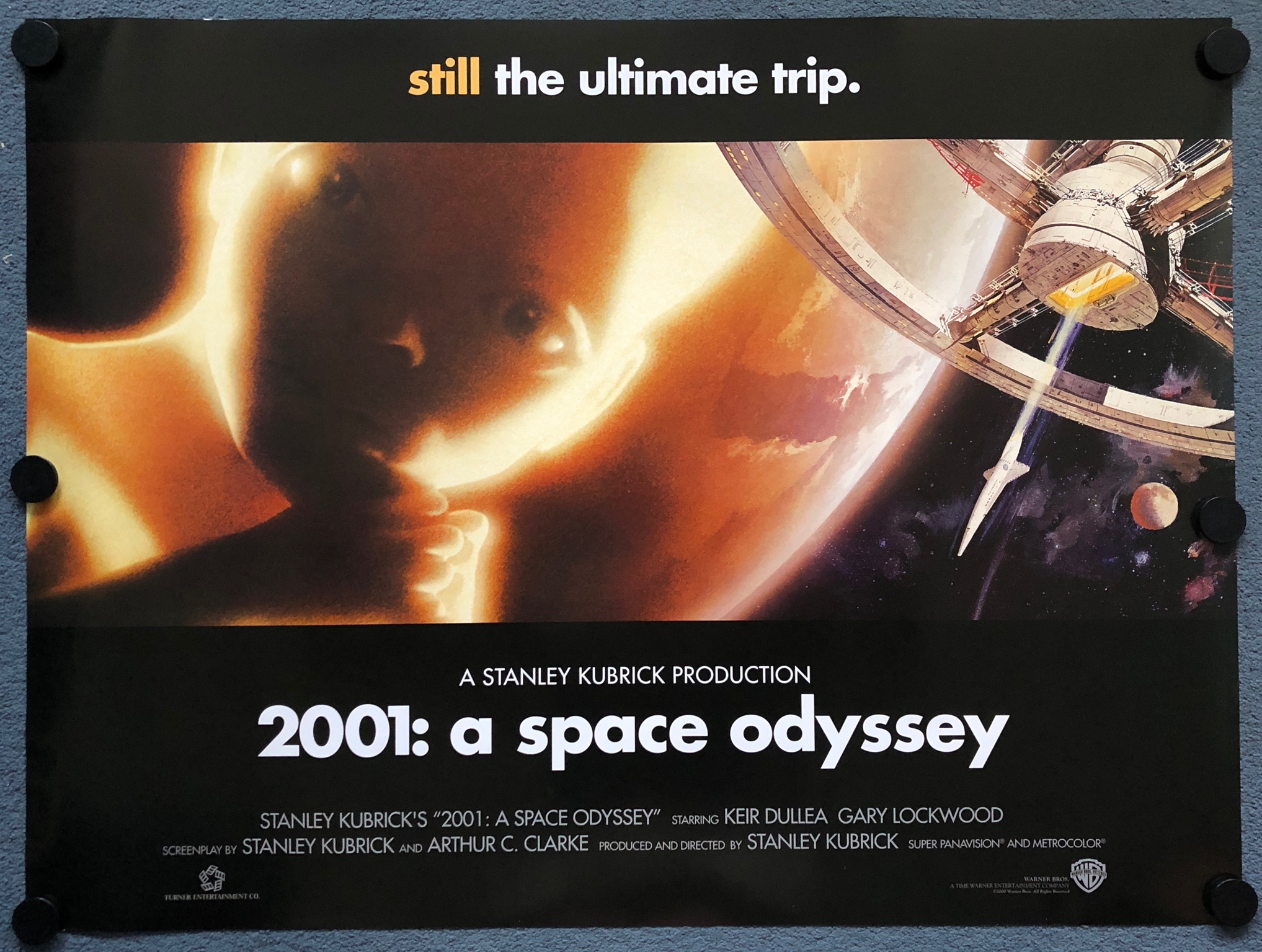 2001: A SPACE ODYSSEY (2001 Release) - UK Quad Film Poster - Special 2001 year of release - Unique