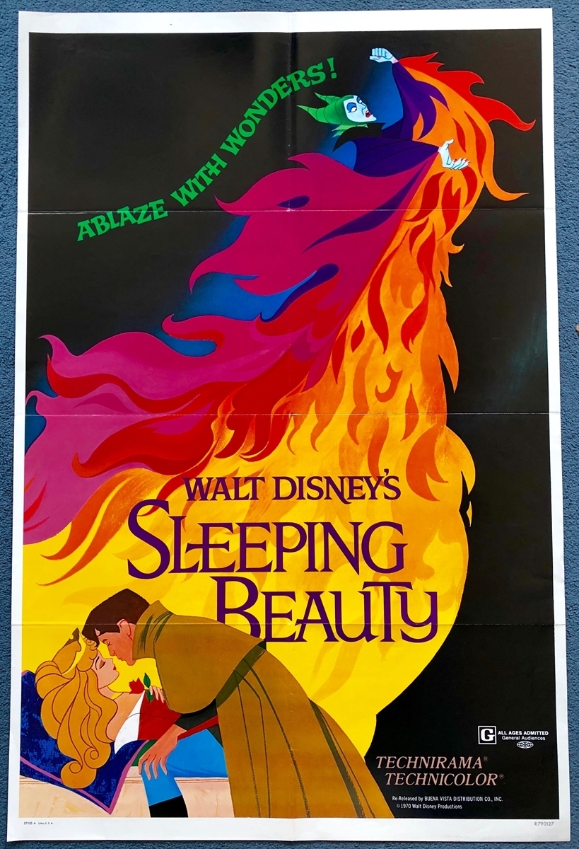 SLEEPING BEAUTY (1979 Release) - US One Sheet movie poster - Style A - WALT DISNEY - (27" x 41" -