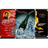 JAMES BOND: Lot x 3 - Promotional tie in posters to include GOLDENEYE (1995) - SMIRNOFF VODKA (33" x