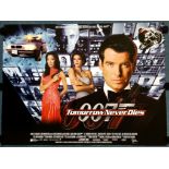 JAMES BOND: TOMORROW NEVER DIES (1997) - British UK Quad Film Poster - Main/Final version; Correct