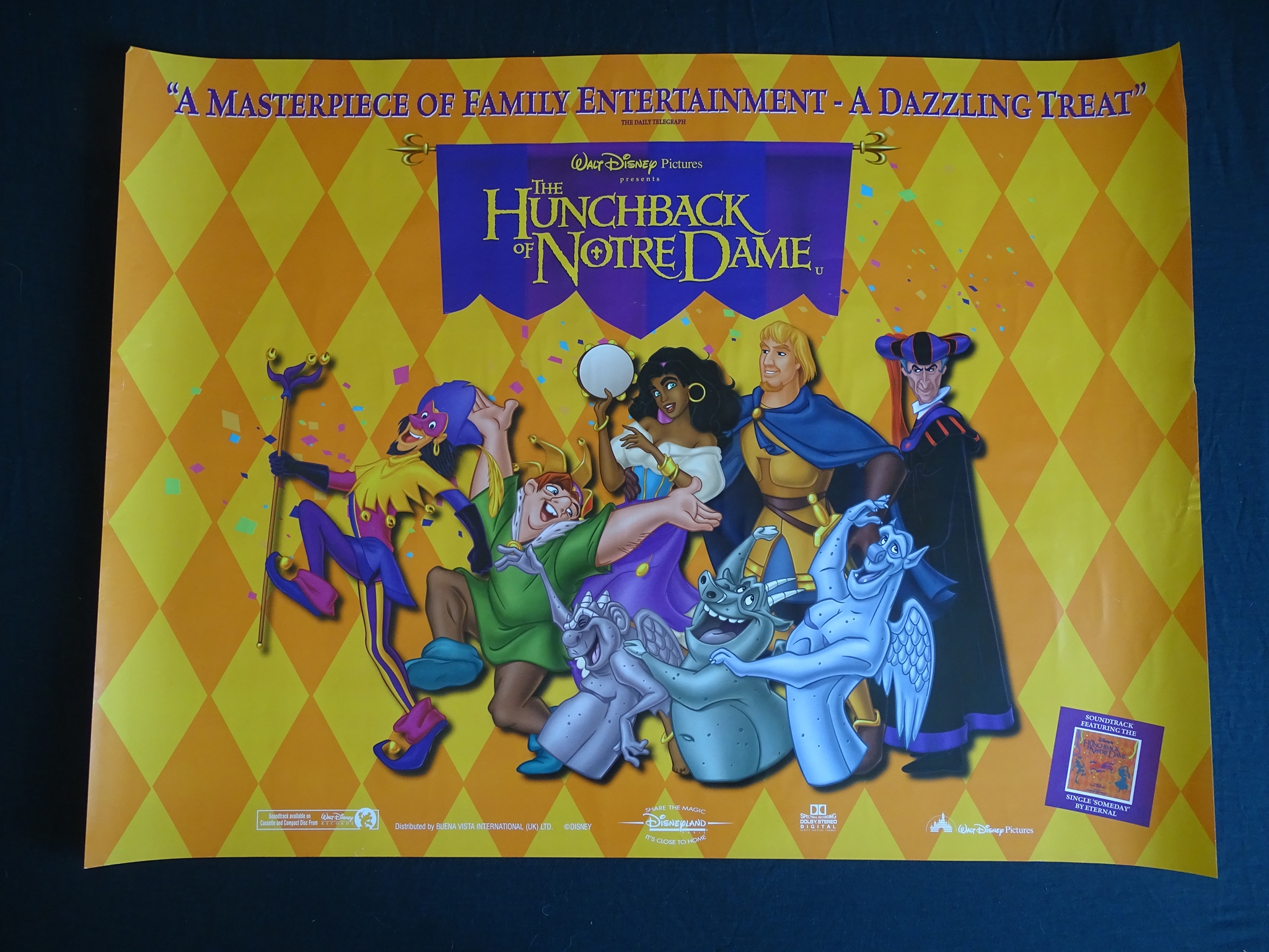 DISNEY: LOT of 12 UK QUADS (1990S/00) - THE HUNCHBACK OF NOTREDAME; FROZEN; A 102 DALMATIANS, MULAN,