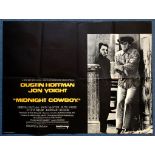 MIDNIGHT COWBOY (1969) - British UK Quad Film Poster - First release X Certificate - DUSTIN