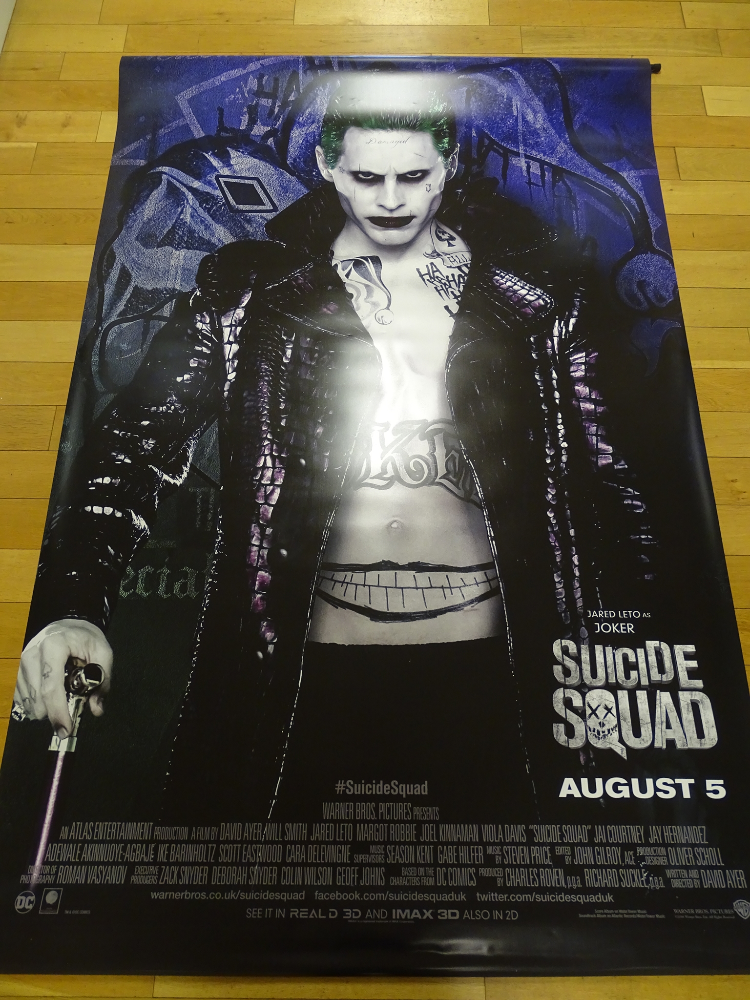 Lot x 3 Vinyl Banners: SUICIDE Squad Film Poster (2016) - Character Artwork (Deadshot/Joker/Harley - Image 2 of 3