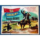 7th CAVALRY (1956) - British UK Quad Film Poster - First Release - RANDOLPH SCOTT - 30" x 40" (76