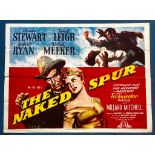 THE NAKED SPUR (1953) - UK Quad Film Poster - First Release - JAMES STEWART - JANET LEIGH -