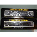 N GAUGE - PAIR OF GRAHAM FARISH BRITISH OUTLINE STEAM LOCOS, comprising SILVER FOX and CITY OF