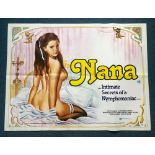 NANA (1982) - UK Quad Film Poster - Tom Chantrell artwork - 30" x 40" (76 x 101.5 cm) - Folded (as