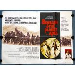 BENEATH THE PLANET OF THE APES (1970) - British UK Quad Film Poster - Successful sequel to Planet of