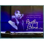 BETTY BLUE (1986) - UK Quad Film Poster - All 'Blue' Style - FEREF design - 30" x 40" (76 x 101.5