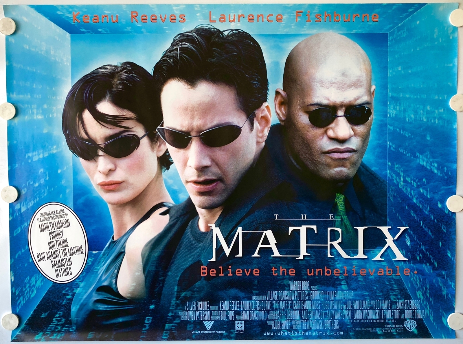 MATRIX (1999) Lot x 2 - UK Quad Film Posters - Advance Teaser & Main Design - (30" x 40" - 76 x