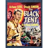 THE BLACK TENT (1956) - British UK Poster & Campaign Book - Rare Format - Double Sided - 22" x