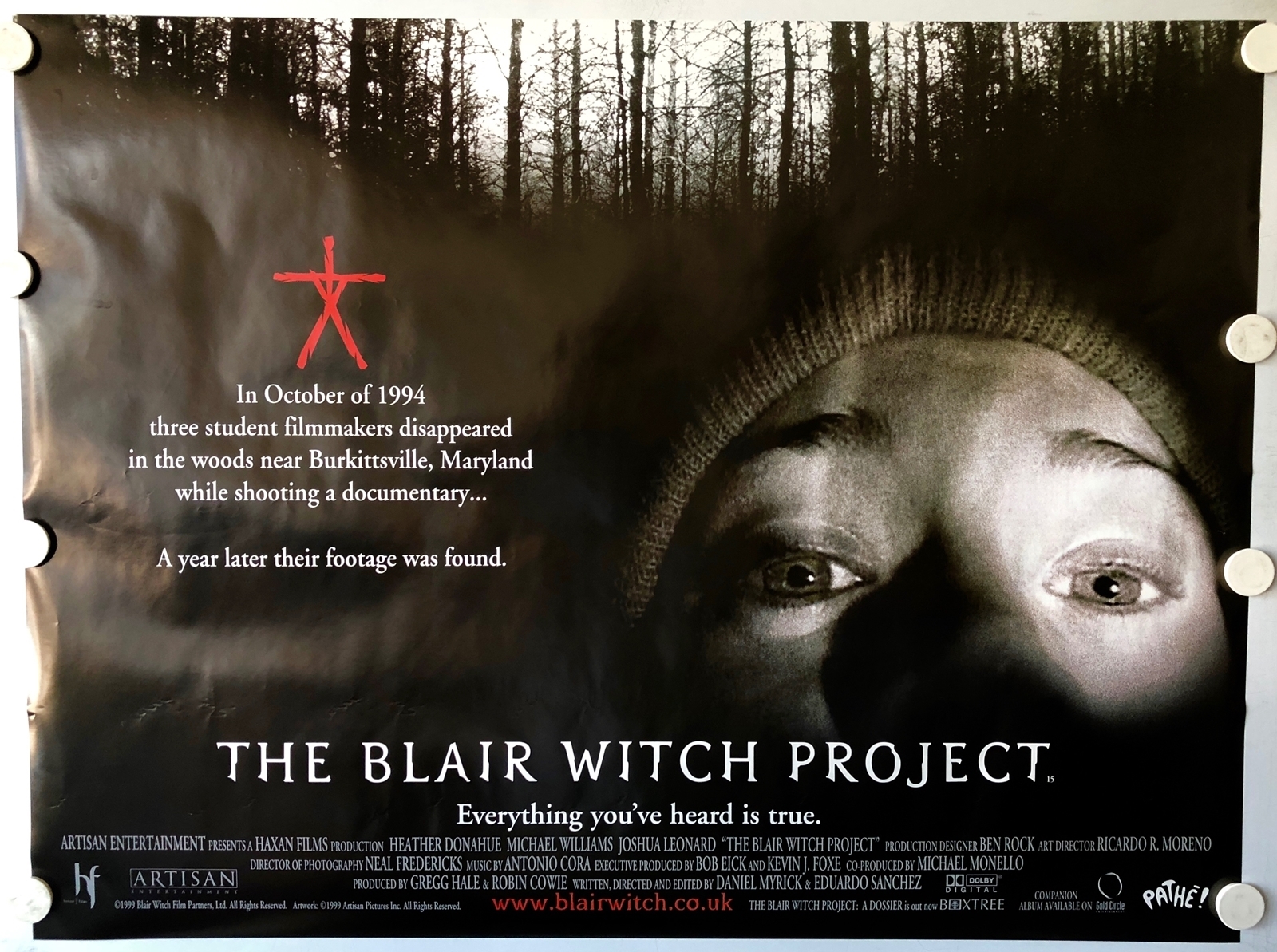 BLAIR WITCH PROJECT (1999/2000) Lot x 3 - UK Quad Film Posters - Advance Teaser & Main Design &