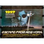ESCAPE FROM NEW YORK (1981) - British/UK Quad Film Poster - JOHN CARPENTER - Renato Fratini