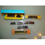 N GAUGE - GROUP OF LOCOS by LIMA, PECO and MINITRIX as lotted (one loco missing tender) - F/G in F/G