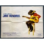 A FILM ABOUT JIMI HENDRIX (1973) - UK Quad Film Poster - 30" x 40" (76 x 101.5) - This documentary