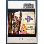 THIS SPORTING LIFE (1963) - British One Sheet Movie Poster - Renato Fratini artwork - 27" x 40" (