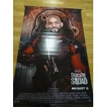 Lot x 3 Vinyl Banners: SUICIDE Squad Film Poster (2016) - Character Artwork (Deadshot/Joker/Harley