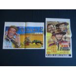 PAIR OF BELGIAN AFFICHES MOVIE POSTERS: THE GOOD, THE BAD & THE UGLY (1966) - Later rerelease -