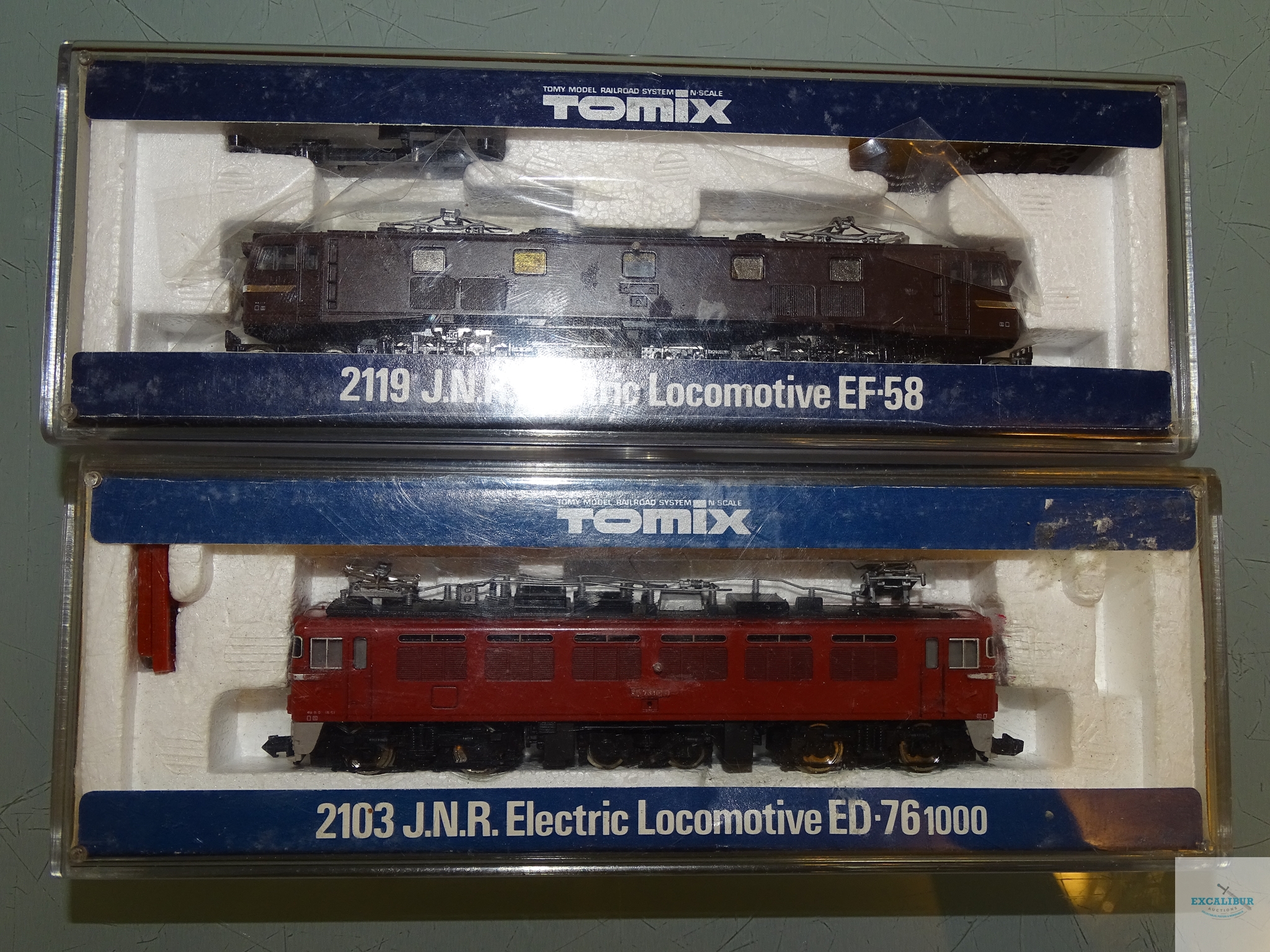 N GAUGE - PAIR OF JAPANESE OUTLINE ELECTRIC LOCOS by TOMIX - E in VG boxes (2)