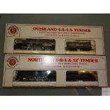 N GAUGE - PAIR OF AMERICAN OUTLINE STEAM LOCOMOTIVES by BACHMANN - G/VG in F/G boxes (2)