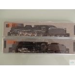 N GAUGE - PAIR OF JAPANESE OUTLINE STEAM LOCOS by KATO - E in VG boxes (2)