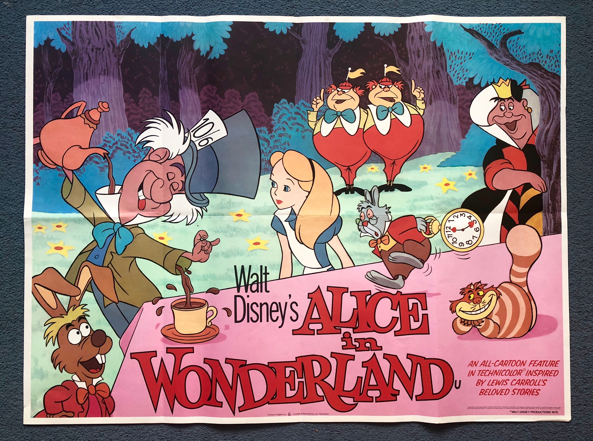 ALICE IN WONDERLAND (1978) - UK Quad Film Poster - 30" x 40" (76 x 101.5 cm) - Folded (as