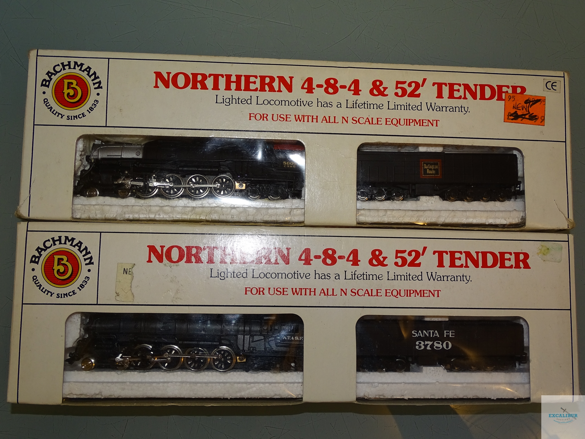 N GAUGE - PAIR OF AMERICAN OUTLINE STEAM LOCOMOTIVES by BACHMANN - G/VG in F/G boxes (2)