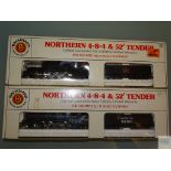 N GAUGE - PAIR OF AMERICAN OUTLINE STEAM LOCOMOTIVES by BACHMANN - G/VG in F/G boxes (2)