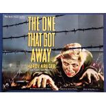 THE ONE THAT GOT AWAY (1957) British UK Quad Film Poster - HARDY KRUGER - Based on the true story of