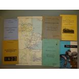 A quantity of BRITISH RAILWAYS 1950s instruction manuals together with a loose map insert for