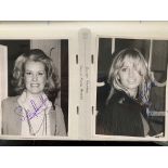 A large number of photographs presented in an album that feature personally signed autographs &