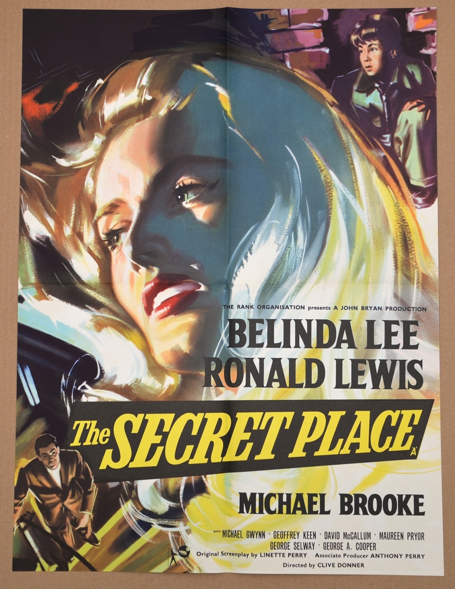 THE SECRET PLACE (1957) - MOVIE LIFT BILL (22" x16.5” - 56cm x 42cm) - contained within ad sales