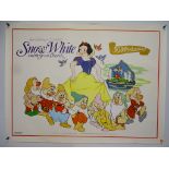 SNOW WHITE AND THE SEVEN DWARFS (1987 50th Anniversary) - UK Quad Film Poster (30" x 40" - 76 x