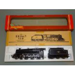 A HORNBY R068 Black Five steam locomotive in BR black livery - VG in G box