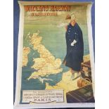 A linen backed 'Midland Railway d'Angleterre' (circa 1900-1910) Midland Railway Poster produced