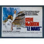 LE MANS (1971) - UK Quad - 30" x 40" (76 x 101.5 cm) - Tom Jung artwork of Steve McQueen - Folded (
