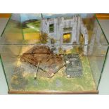 GLASS CASED WORLD WAR II DIORAMA - PLEASE NOTE: THIS IS A GLASS CASE THEREFORE COLLECTION IS