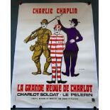 CHARLIE CHAPLIN (1973) 'LA GRANDE REVUE DE CHARLOT' - French 'Grande' Affiche - CHARLIE CHAPLIN -