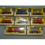 A group of wagons and vans by WRENN Railways to include Fisons Fertiliser and Babycham examples -