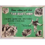 THE QUIET MAN (1960's) - British UK Quad - JOHN WAYNE - Rare 'Green' style re-release UK quad -