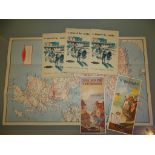 A group of British Railways 1950s MAP LEAFLETS to include: Yorkshire, York and the Yorkshire coast