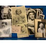 A very large number of personally signed photographs & signature cards to include George Formby,