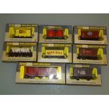 A group of owner wagons by WRENN Railways to include Fyffes, Saxa Salt and Peek Freans examples -