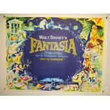 FANTASIA (1968 Release) - UK Quad Film Poster - 30" x 40" (76 x 101.5 cm) - Rolled, Very Good