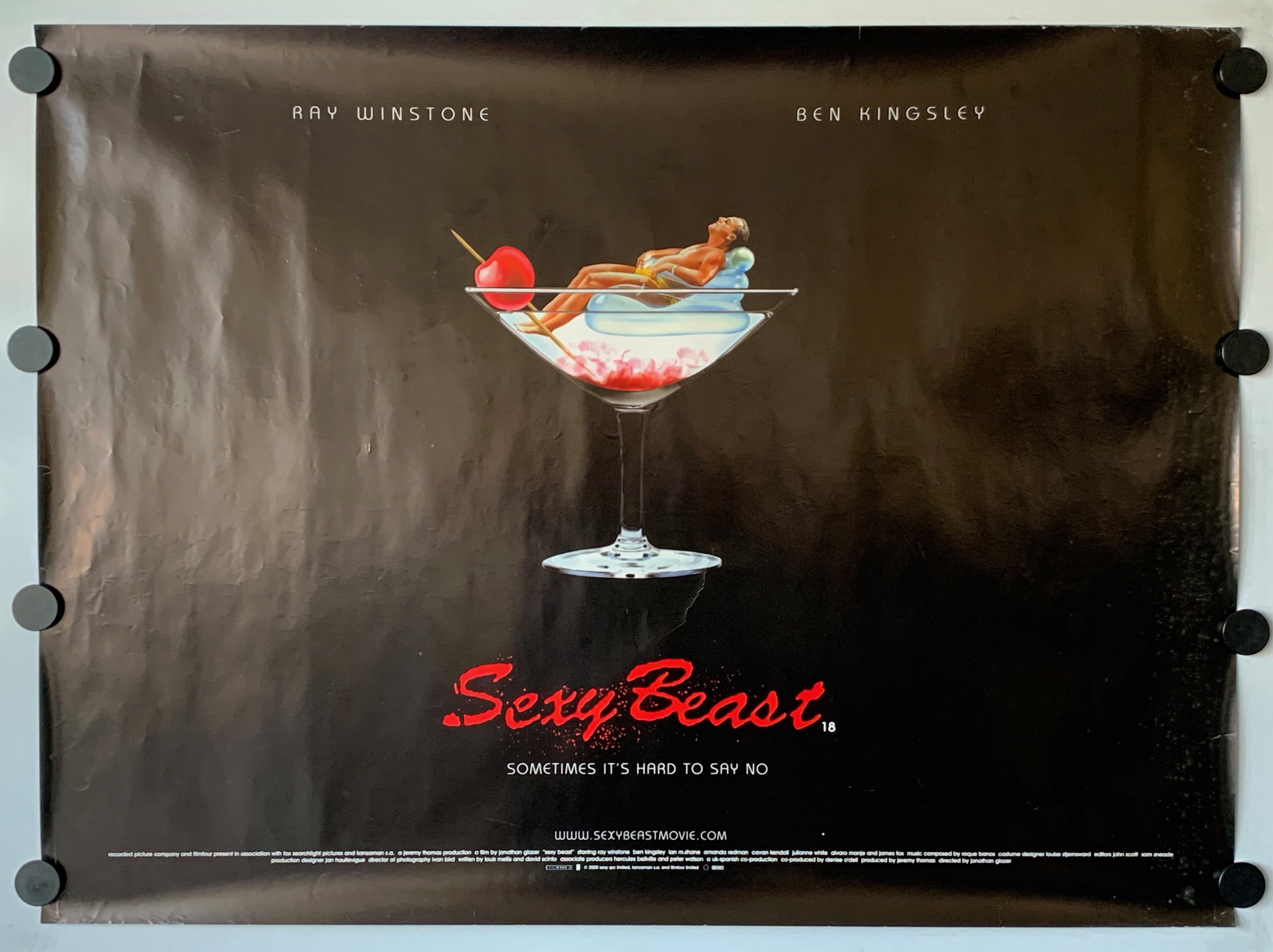 SEXY BEAST (2000) - British UK Quad - RAY WINSTONE - Cult British crime thriller - 30" x 40" (76 x