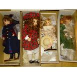 A group of four ALBERON Artist Dolls - 3 x 22", 1 x 16" as lotted - boxed