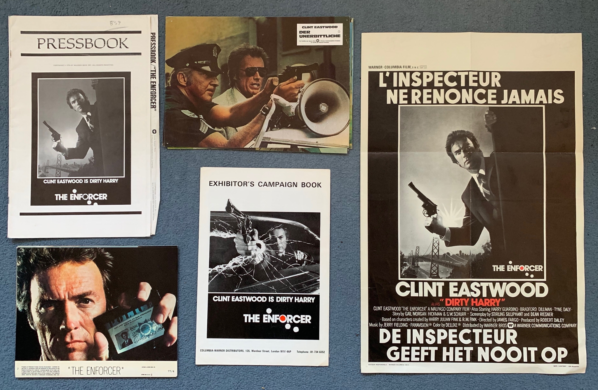 THE ENFORCER (1977) - Lot x 5 - CLINT EASTWOOD - To include full set of 8 x US Front of House Stills