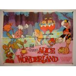 ALICE IN WONDERLAND (1978 Reissue) UK Quad Film Poster (30" x 40" - 76 x 101.5 cm) - Very Fine