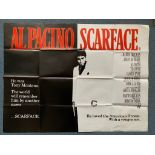 SCARFACE (1983) - British UK Quad - AL PACINO - 30" x 40" (76 x 101.5 cm) - Folded (as issued) -