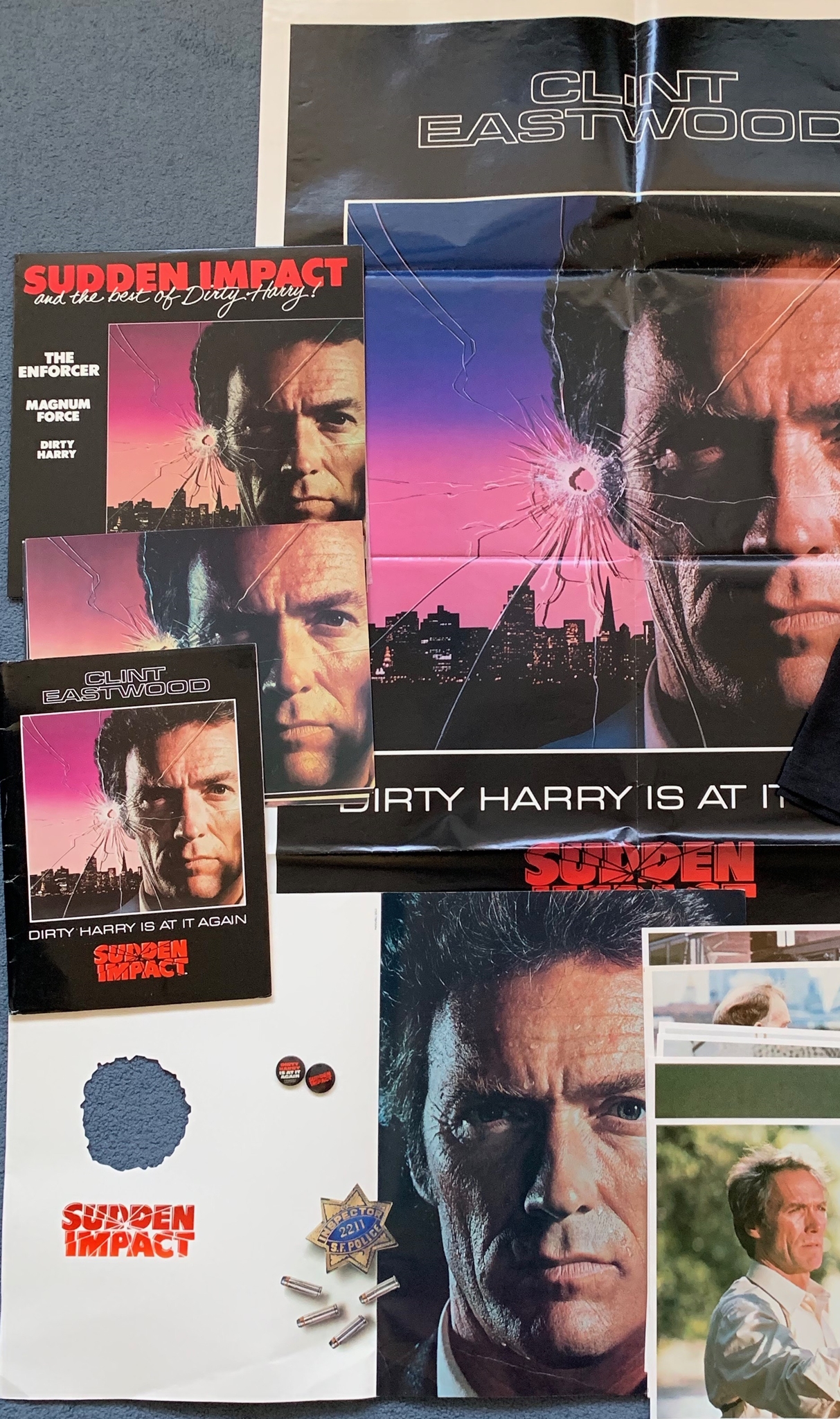 SUDDEN IMPACT (1983) Lot - US One sheet - 27" x 41" (68.5 x 104 cm) Folded (as issued) - Full Set of